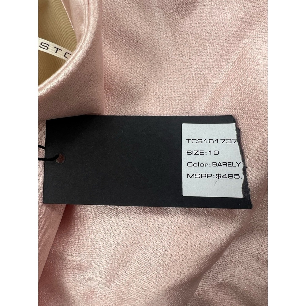 NWT Halston Heritage 'Barely‎ Pink' Strapless Gown with Silk Overlay Size 10 - Picture 10 of 15
